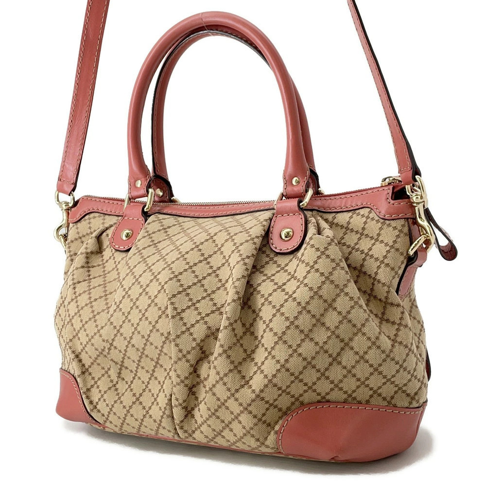 Gucci Sukey Handbag Shoulder Canvas Bag Leather Diamante